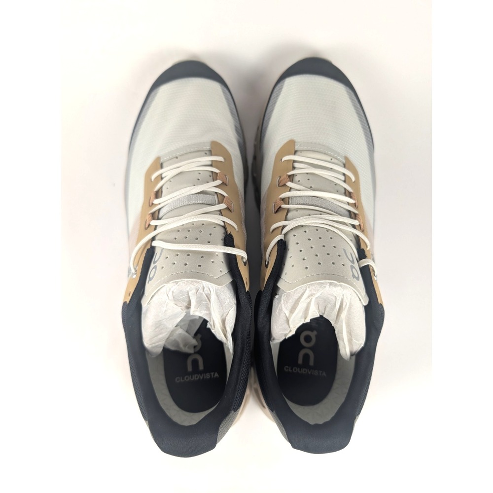 On Running Cloudvista Men's White / Tan Trail Shoes - Picture 5 of 8